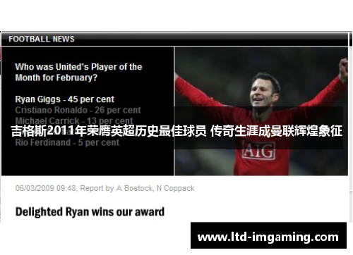吉格斯2011年荣膺英超历史最佳球员 传奇生涯成曼联辉煌象征