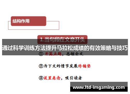 通过科学训练方法提升马拉松成绩的有效策略与技巧